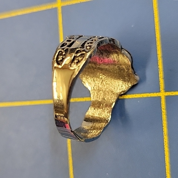 Silver Tone Ring Size 10.5 Spoon Dragonfly - Picture 6 of 8